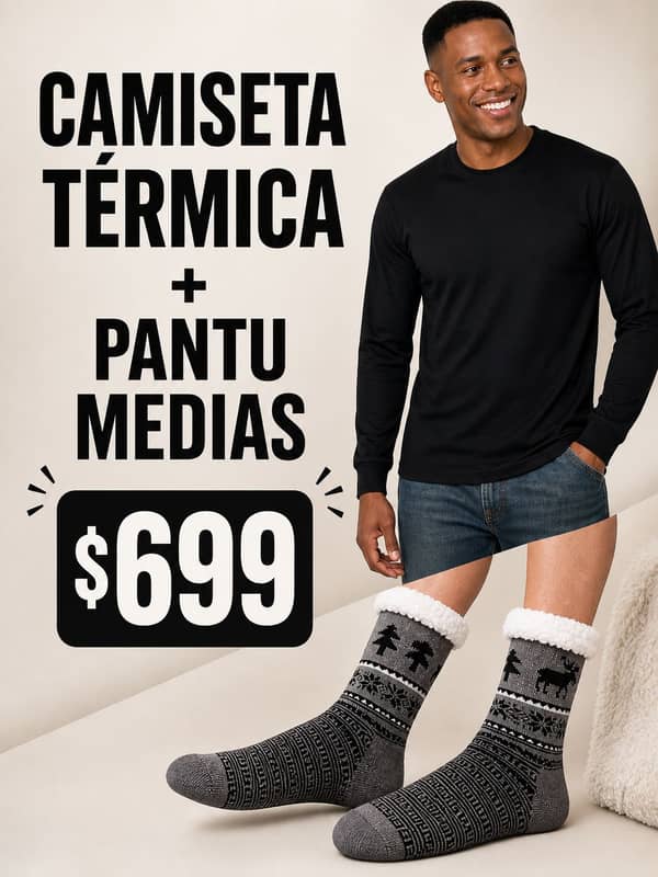 Camiseta Térmica Hombre + Pantu Medias